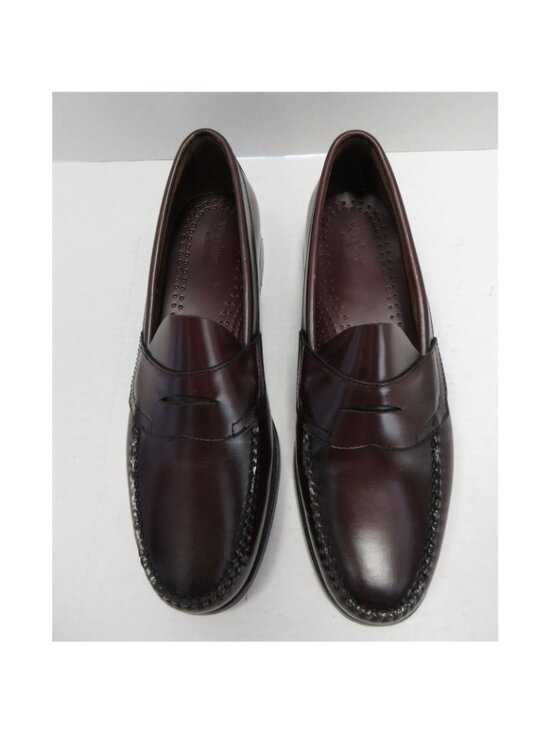 GH Bass Weejuns Shoes 11 D Red Logan Penny Loafer Leather NEW main image 6
